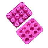 inherited 2pcs 12 Arten Silikon Blumen Backform, Seife Schokolade Muffin Cupcake Form Silikon für Homemade, DIY Cookie Mould Flexible Silikon für Kuchen, Brot