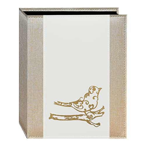 Pioneer Photo Albums Gold Design Embossed Seagrass Photo Album, White