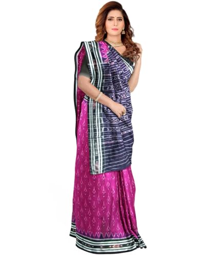 Image of Nuapatna Cotton Saree of Odisha Ikkat Orissa Traditional Handloom Sari | Bomkai | Pata | Nuapatana | sambalpuri saree | khandua patta sare | without Blouse S9