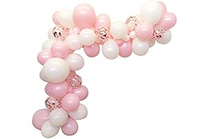 100pcs Pink and White Balloon Garland for Party Decor