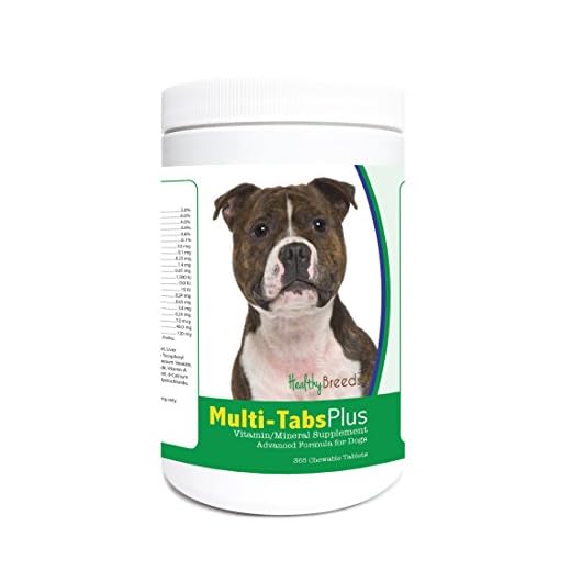 Healthy Breeds Staffordshire Bull Terrier Multi-Tabs Plus Chewable Tablets 365 Count