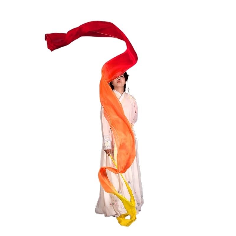 Serpentina Cinta Seda con Varillas de Efecto Degradado Multicolor para Danza 3