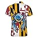 Maryland Crab Flag Mens Polo Shirts Casual Short Sleeve Zippered Golf T-Shirt Classic Fit Tee