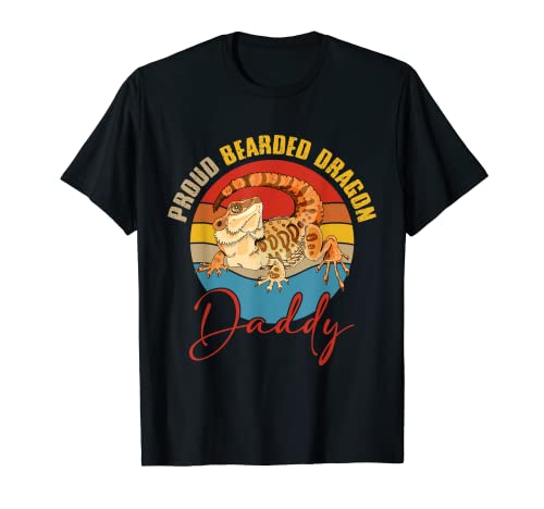Papá dragón barbudo retro vintage, divertido amante de los animales Camiseta