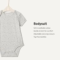 Amazon Essentials x Sofia Grainge Unisex Babies' Short Sleeve Crewneck Bodysuit, Pack of 3, Dark Green/Sheep/Stripe, 0-3 Months — image 2