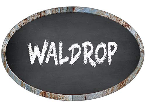 WALDROP Oval Chalkboard Look with Chalk Style Font Effect 6" Wide Decal Bumper Sticker for use on Any Smooth Surface