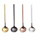 6 PCS Coffee Spoons, 18/8 Stainless Steel Espresso Spoons, 5.2 Inches Vogue Mini Tea Spoon, Cappuccino Stirring Small Spoon for Dessert, Ice Cream, Frosted Handle, Sweejar(Rose gold)