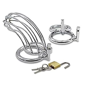 RVS mannelijke beschermring met slot (3 verschillende maten)