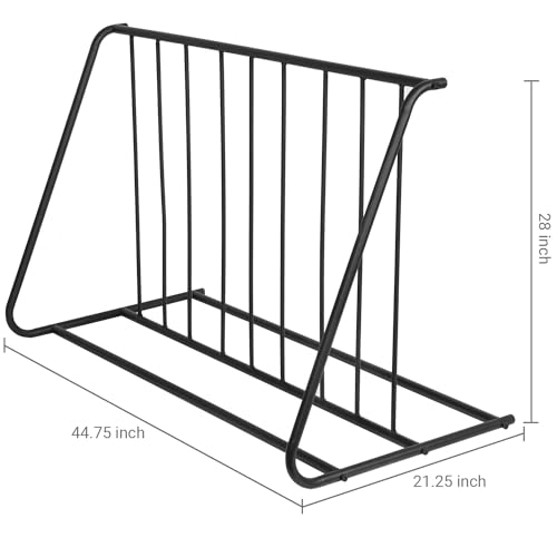 MyGift Large Metal Double-Sided Grid Bike Rack Stand, Freestanding Bicycle Storage Holder for Garage or Outdoor Parking with 6-Bicycle Capacity - Thumbnail 5