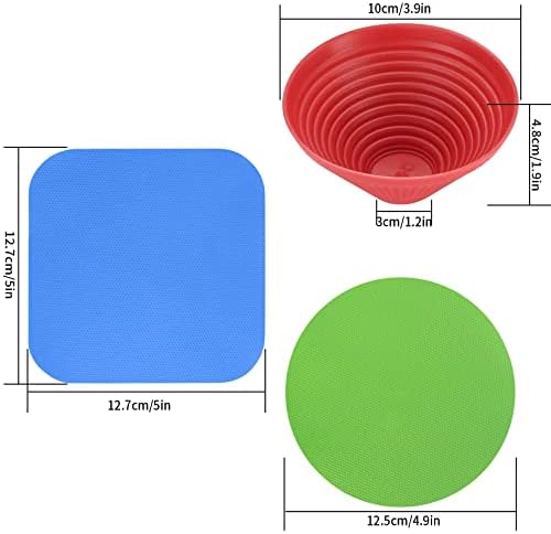 3 Pcs Rubber Jar Gripper Pads, Multi-Purpose Bottle Lid Tops Openers, Jar Grips Openers for Most Bottles - 3 Sizes