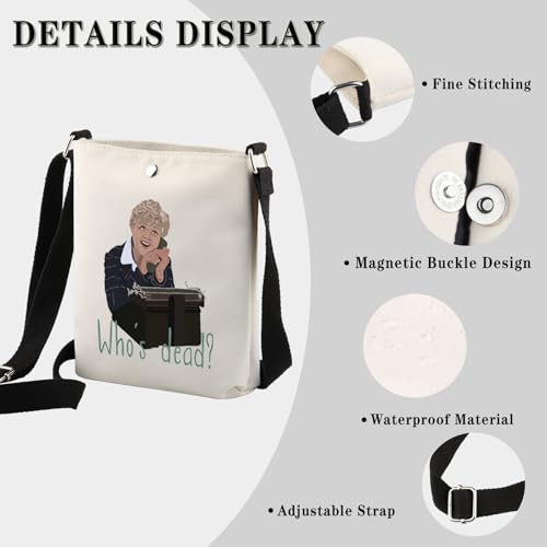 Murder TV Show Inspired Gift TV Murder Mystery Series Gift Jessica Fan Present Who’s Dead Tote Bag (Who’s Dead Tote)3