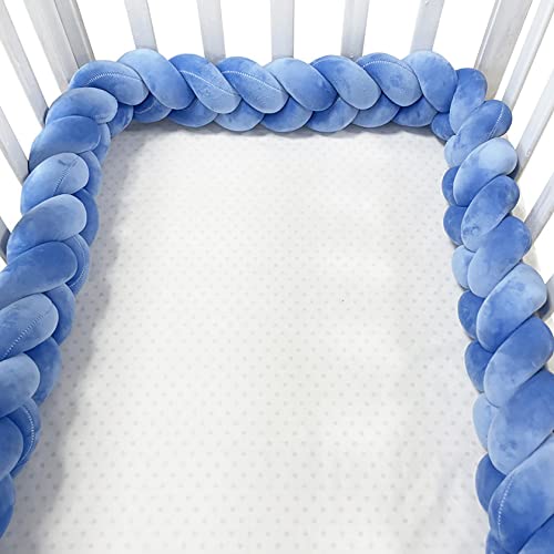 PTKG Trenza para Cuna, Cama Trenzada Serpiente Bebe, Almohada Cuna Trenza, Serpiente de Cama Trenzada, Cuna Trenza Protector, Parachoques Trenzados, Trenza Cama Bebe,A02,3.5m