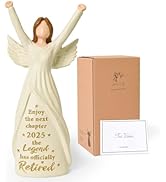 NINNSSOT Retirement Gifts for Women 2025, Happy Retirement Party Decorations, 7.5” Retired Angel ...