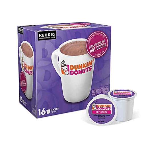 Dunkin' Donuts Hot Cocoa Keurig K-Cups 16ct Pack. Made in the USA