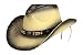 Classic Outback Tea Stained Cowboy Hat w/ Beaded Band - Shapeable Brim