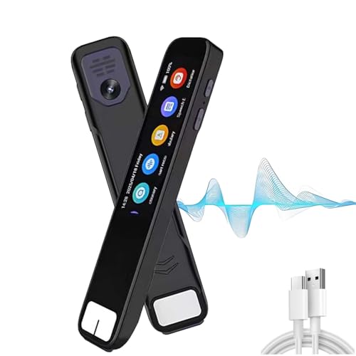 Scannix Stift, Scannix Ki-Stiftscanner– Echtzeit Sprachübersetzer & Scanner mit Touchscreen, unterstützt 134 Sprachen, offline & online nutzbar, Texterkennung in 60 Sprachen (1 stück)