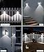4 Pack Solar Wall Lights, Stainless Steels Outdoor Waterproof Motion Sensor Modern Metal Lamps for Fence, Deck, Post, Stair, Front Porch, Dock, Patio, Yard, House Siding, Convenient Security Lighting