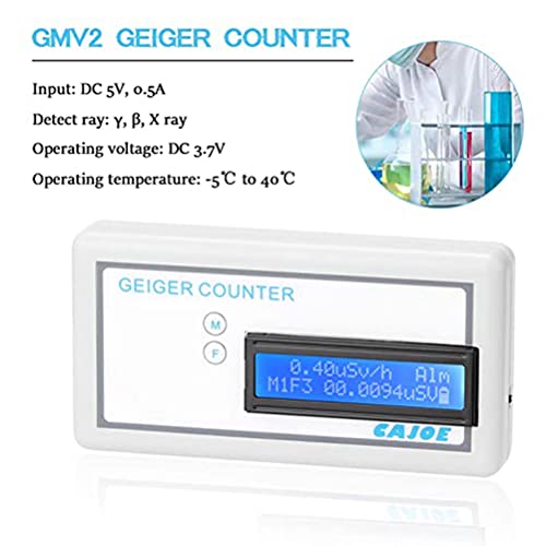 Geiger Counter Nuclear Radiation Detector,Portable Multifunctional Electromagnetic Γ Β X-Rays Radiation Detector Emf Meter Dosimeter Personal Lab Home Office Radiation Protection Supplies #TOP2