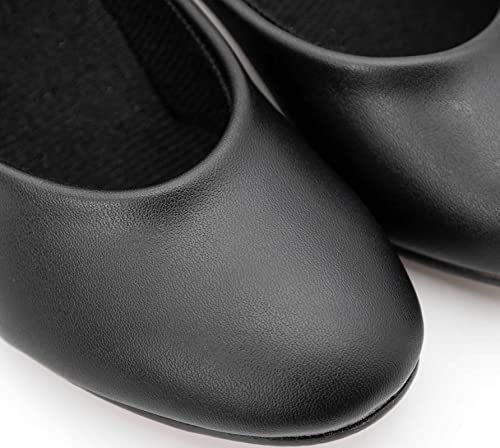 Linodes Pu Leather Ankle Strap Character Shoe 1.55'' Dance Shoes For Women-Black-5.5M #TOP1