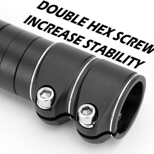 YERGOFE Bike Stem Riser - 3 Pack - Adjustable Height Bike Fork Stem Extender, Handlebar Raiser Adapter for Mountain Bike, Road Bike, MTB, BMX
