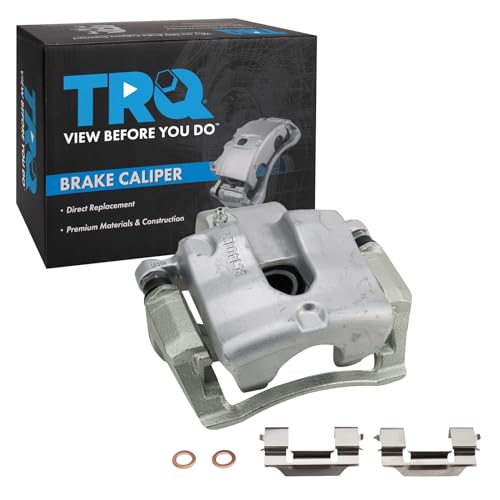 Image of TRQ Rear Left Brake Caliper w /Bracket Drivers Side | For 2010-2015 Chevrolet Camaro
