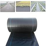 Membrana De Cubierta De Suelo De Tela para Control De Malezas De Alta Resistencia, 40 MX 0,5 M De Polietileno Negro, para La Prevención De Malezas Negro
