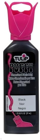 Tulip tulippfblack Dimensional Fabric Paint 1.25oz Black, 1.25_Puffy Royal Blue, 37 ml (Pack of 1)