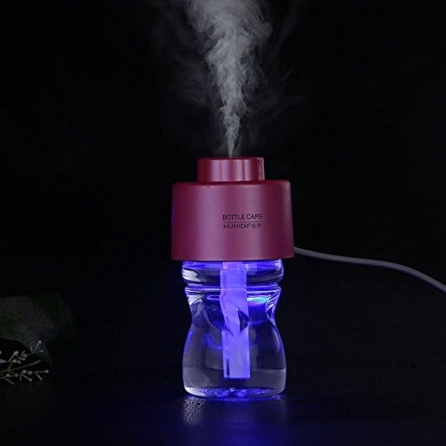 Yoear USB Portable Bottle Cap Air Humidifier Diffuser Purifier Aroma Mist Maker for Office Home Travel (pink) image 2