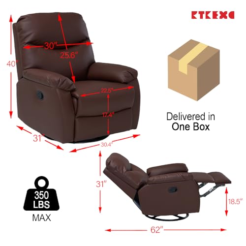 Sillón Ergonomico Piel Natural Marrón miniatura 2