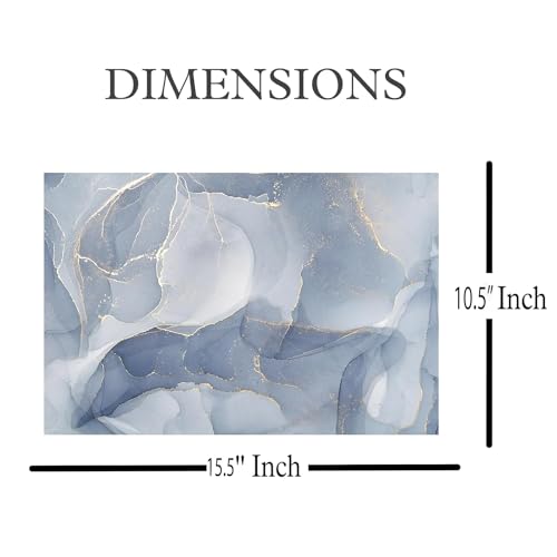 Image of Laptop Skin Stickers HD Quality Sticker for Laptops Upto 15.6 inch (Dustproof|Waterproof|Scratchproof|Reusable) - Navy Marble RON2