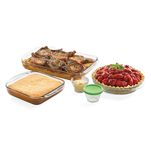 Cristal para hornear Libbey Baker's Basics con tapas herméticas que conservan el sabor 2