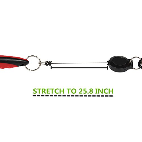 Yoport Golf Club Brush and Club Groove Cleaner 2 Ft Retractable Zip-line Aluminum Carabiner, Lightweight and Stylish, Ergonomic Design, Easily Attaches to Golf Bag(Red) by Yoport - Used condition - Image 6