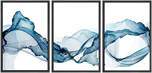 SIGNWIN Framed Canvas Print Wall Art Vibrant Pastel Minimal Smoke