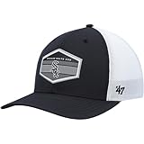 47 MLB Burgess Adjustable Snapback Mesh Trucker Hat, Adult One Size Fits All (Chicago White Sox)