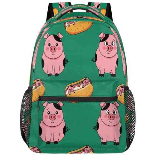 Mochila para estudiantes universitarios con divertido diseño de cerdo ideal para regalar