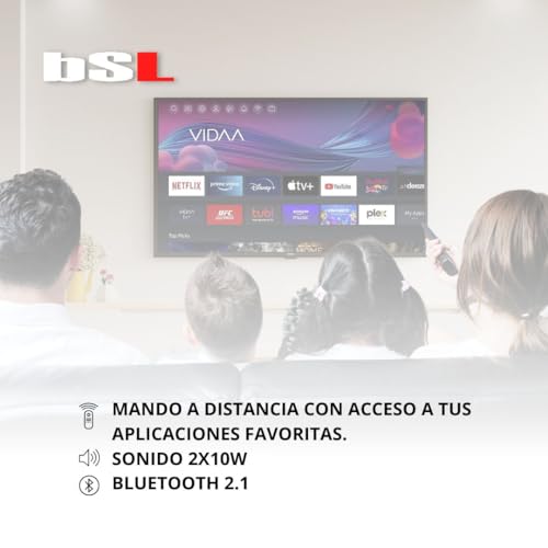 BSL-50T2SV VIDAA Smart-TV, 178 cm (50 Zoll), WLAN, RJ45, UHD-Auflösung 3840 x 2160p, USB, DVBT2/S2/C, kompatibel mit YouTube, Netflix, Disney +, Dazn, Prime | HDMI – Bild 7
