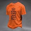 2026 Men's T-Shirt - Orange Short Sleeve Shirt, Comfortable Casual Shirt with Graphic Print, orange, XL #2