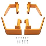 ALMULOO 4PCS Universal Stake Pocket Camper Tie Downs for Full-Size Pickup Trucks, Heavy-Duty Steel, Powder-Coated Orange, Includes Screws & Instructions, Replaces for TDSF NN2297