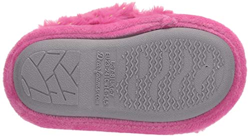 Dearfoams Unisex-Child Ava Kids Printed Detail faux faux fur Cross Band Slide Slipper4