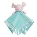 Wingingkids Security Blankets Ultra Soft Plush Breathable Snuggle Blanket Smiling Mouse, Pink & Aqua