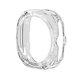 WONJOY Case Compatible with 2024 Samsung Galaxy Watch 7 Ultra 47mm, Soft TPU Bumper Clear Protective Cover for Men Women Accessories (Silver) (Transparent)