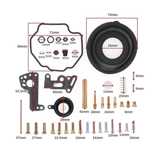 Kit de réparation carburateur pour VMAX 1200 de 1985 à 2000 avec membranes de carburation - 6