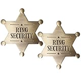 2 Pieces Metal Ring Security Badge, Ring Bearer Badge, Wedding Breastpin, Ring Bearer Gift for Wedding Accessories, Boys and Wedding Keepsake