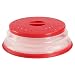 OUCHAN Collapsible Microwave Plate Cover Colander Strainer for Kitchen,BAP Free and Non-toxic (Red)