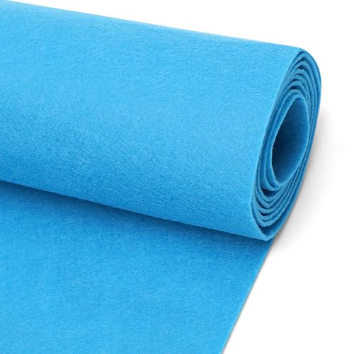 LUPATDY Tela de Fieltro Azul Cielo 30cm x 250cm, Rollo de