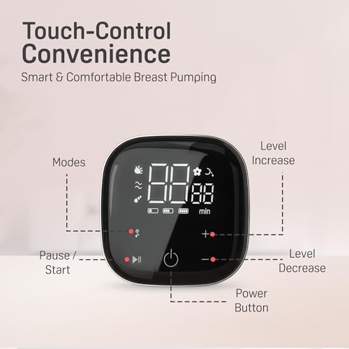 Image of Pigeon Magical Fit Electric Breast Pump | Rechargeable Battery | Quiet Motor, Digital Touch Screen, 4 Stage and 10 Level Suction, BPA and BPS Free | Digital Touch Screen