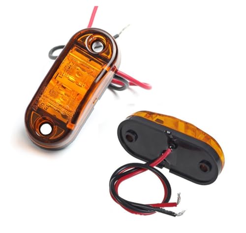 2x 12V/24V 2 LED Orange Begrenzungsleuchte Umrissleuchte Positionsleuchte E9-Prüf