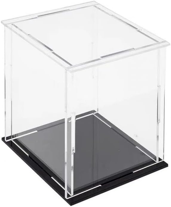 Caja expositora de acrílico transparente, versátil exhibidor de coleccionables, a prueba de polvo con base gruesa, para exhibición, figuras de