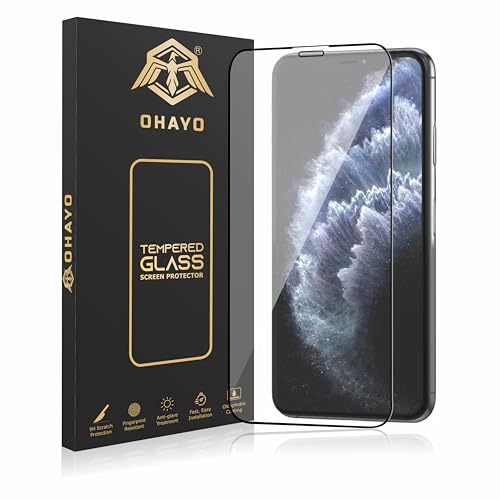 Image of OHAYO Tempered Glass Screen Protector for iPhone X /XS / 11 Pro (5.8 inch) - 9H Hardness, HD Clear, Bubble-Free, Case-Friendly, Scratch & Impact Resistant Protective Film