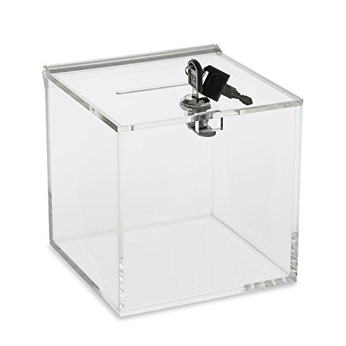 Source One Personalized Custom Engraved Donation Box, Perfect for Weddings,Parties, Businesses, Donations, Any Occasion or Celebration (8 x 8 x 8, Not Engraved)